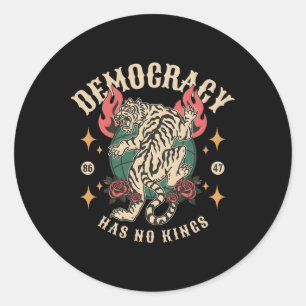No Kings In America Anti Trump Feminist Lgbt Women Classic Round Sticker