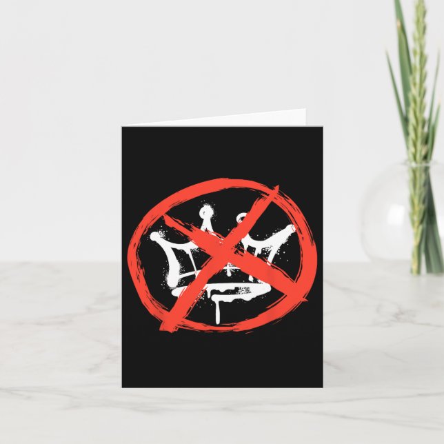 No Kings In America Anti Trump Protest  Card (Front)
