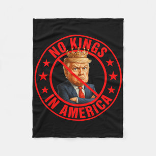No Kings In America Anti-trump Protest  Fleece Blanket