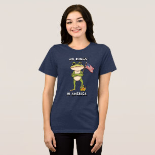 No Kings in America Anti-Trump Protest Tri-Blend Shirt