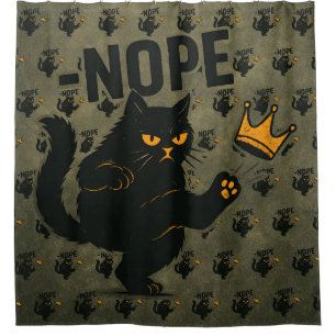 No Kings In America Black Cat Funny Kicking Crown