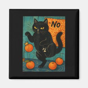 No Kings In America Black Cat Political Anti Trump Magnet