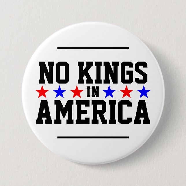 No Kings in America Button (Front)