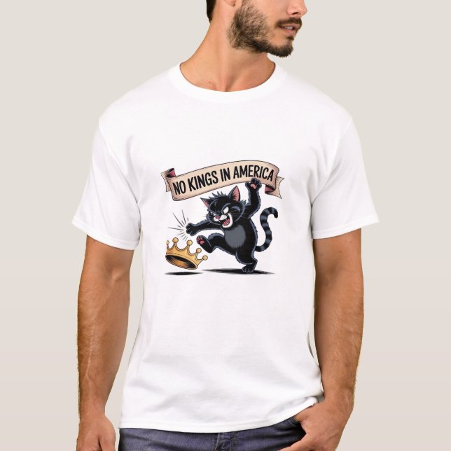 No Kings In America Classic Creative Style T-Shirt (Front)