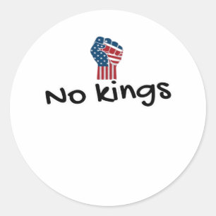 No Kings In America Classic Minimal Clean Classic Round Sticker