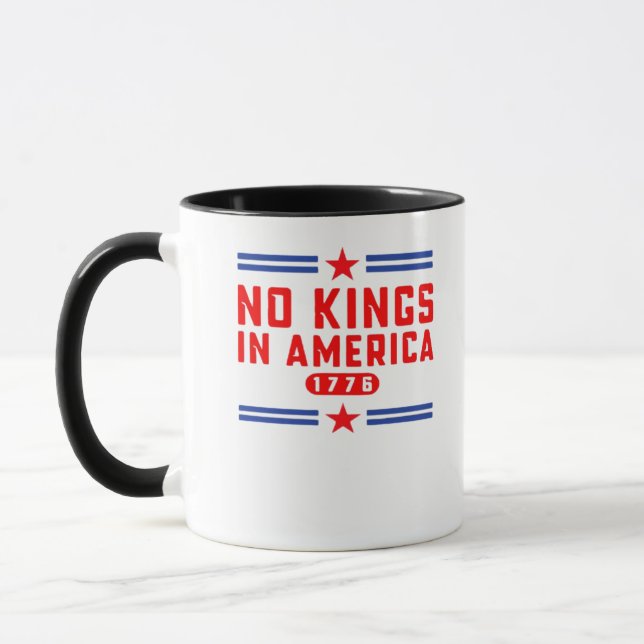 No Kings In America Classic Minimal Clean Mug (Left)