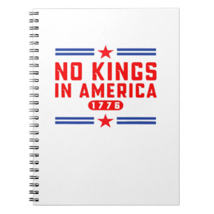 No Kings In America Classic Minimal Clean Notebook
