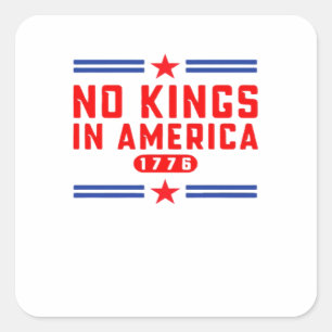 No Kings In America Classic Minimal Clean Square Sticker