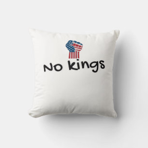 No Kings In America Classic Minimal Clean Throw Pillow