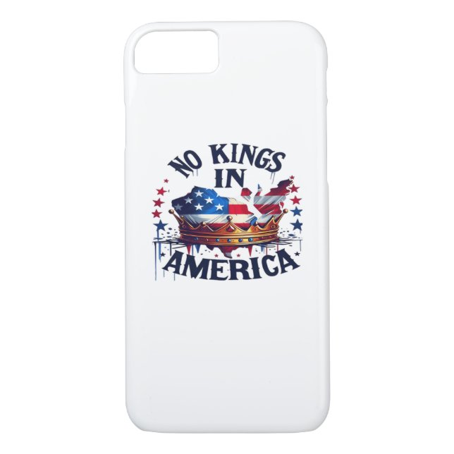 No Kings In America Classic Retro Cool Case-Mate iPhone Case (Back)