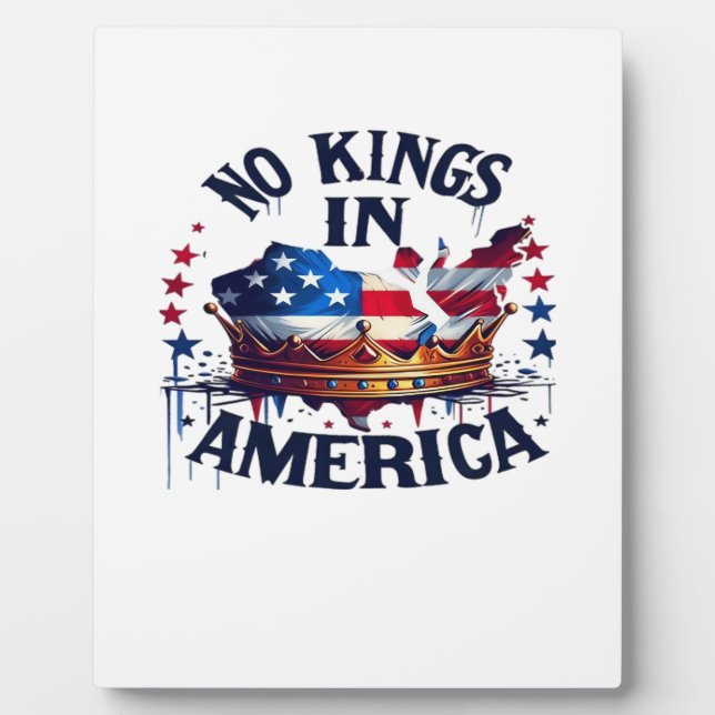 No Kings In America Classic Retro Cool Plaque (Front)