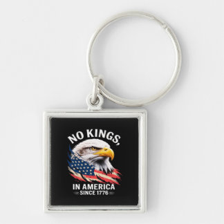 No Kings In America Classic Retro Graphic Design Keychain