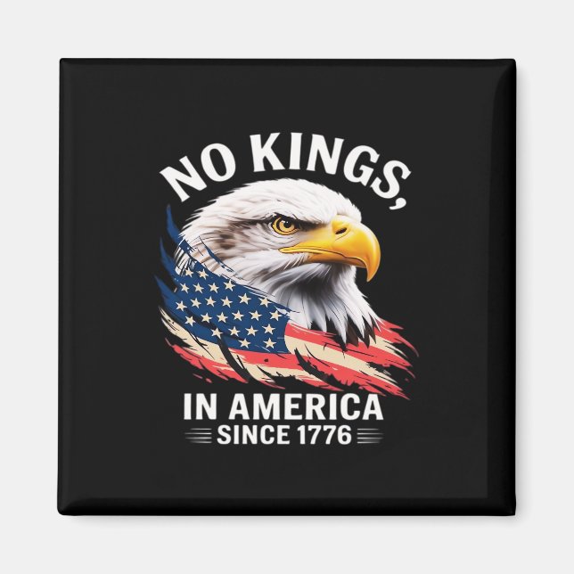 No Kings In America Classic Retro Graphic Design Magnet (Front)