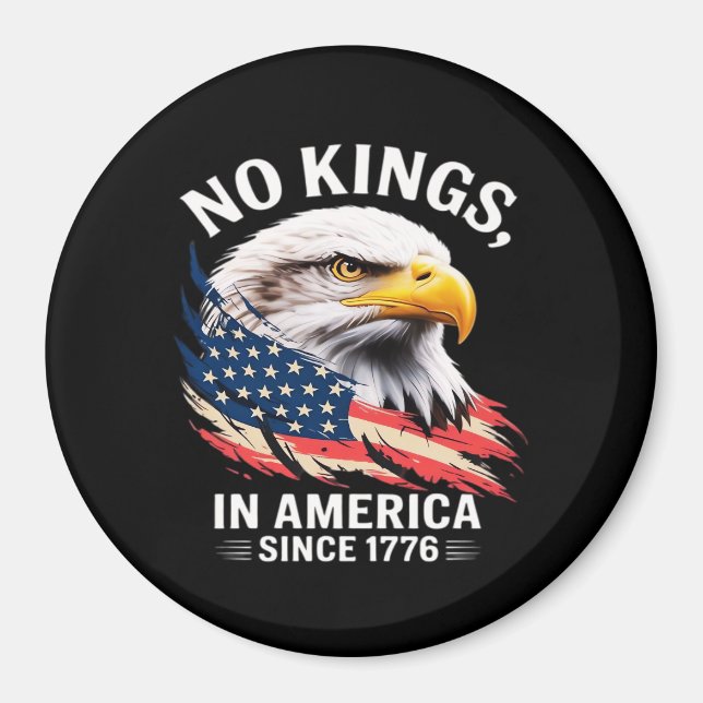 No Kings In America Classic Retro Graphic Design Magnet (Front)