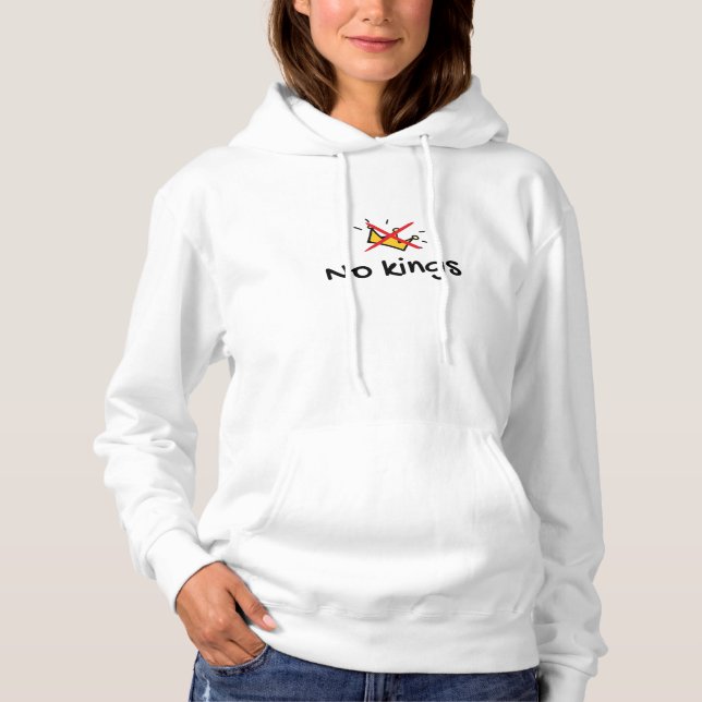 No Kings In America Classic Retro Style Hoodie (Front)