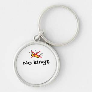 No Kings In America Classic Retro Style Keychain