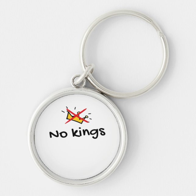 No Kings In America Classic Retro Style Keychain (Front)