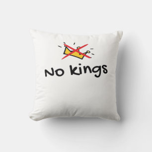 No Kings In America Classic Retro Style Throw Pillow