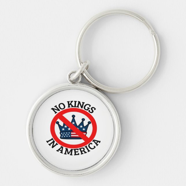 No Kings In America Classic Vintage Graphic Keychain (Front)