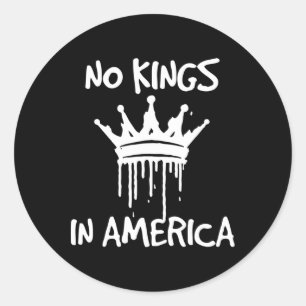 No Kings In America Democracy Court Ruling Saying Classic Round Sticker