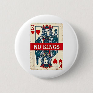 No Kings in America Democracy Protest 2 Inch Round Button