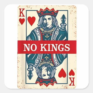 No Kings in America Democracy Protest  Square Sticker