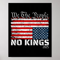 No Kings In America Distress Flag Upside Down We T