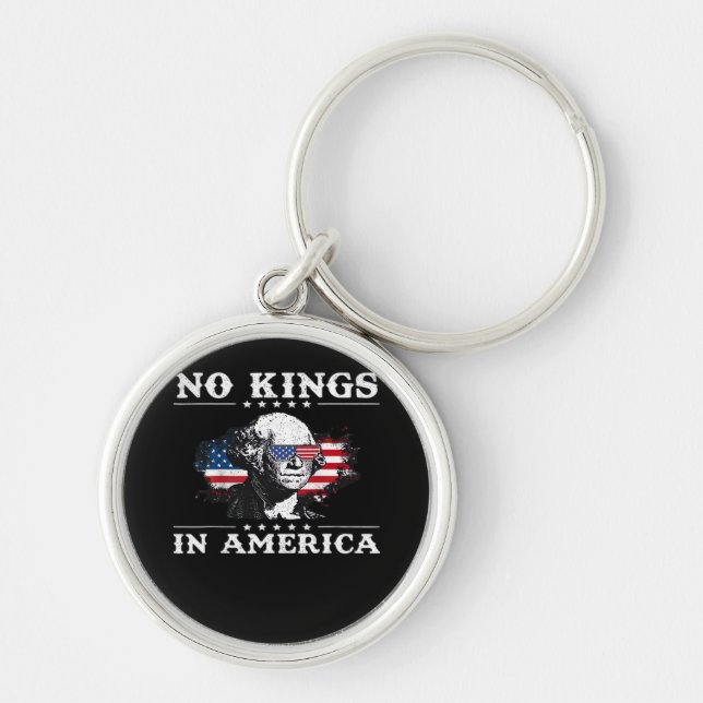 No Kings In America Doge Classic Funny Meme Keychain (Front)