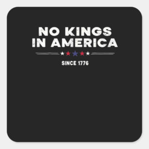 No Kings In America Doge Classic Trendy Graphic Square Sticker