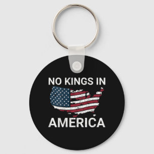 No Kings In America Dump Trump No Authoritarians I Keychain