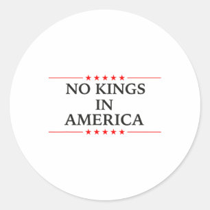 No Kings In America Flag Protest Save Democracy 15 Classic Round Sticker