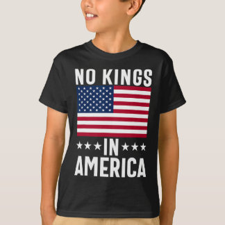 No Kings In America Flag Protest Save Democracy 18 T-Shirt