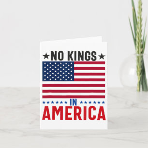 No Kings In America Flag Protest Save Democracy 4 Card