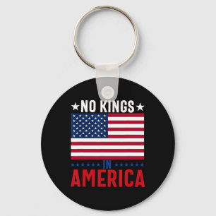 No Kings In America Flag Protest Save Democracy 5 Keychain