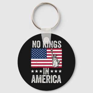 No Kings In America Flag Protest Save Democracy 9  Keychain