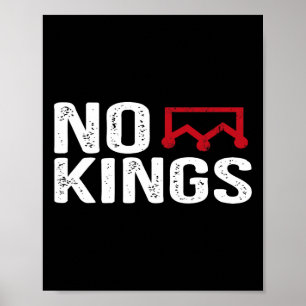 No Kings In America Flag Protest Save Democracy Si Poster