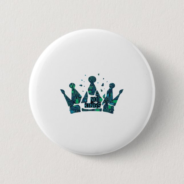 No Kings In America Freedom Aesthetic 2 Inch Round Button (Front)