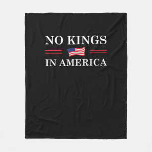 No Kings In America Freedom No King Lives American Fleece Blanket