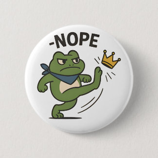 No Kings in America Frog No Kings Democracy 2 Inch Round Button