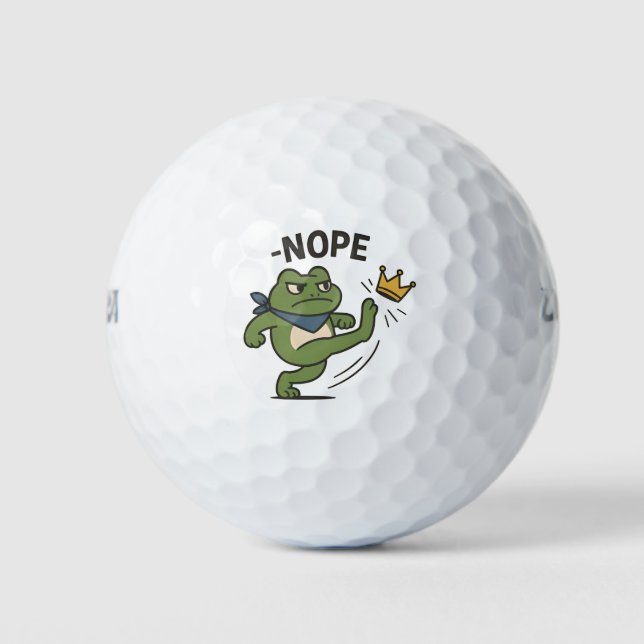 No Kings in America Frog No Kings Democracy Golf Balls (Front)