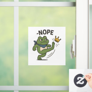 No Kings in America Frog No Kings Democracy Window Cling