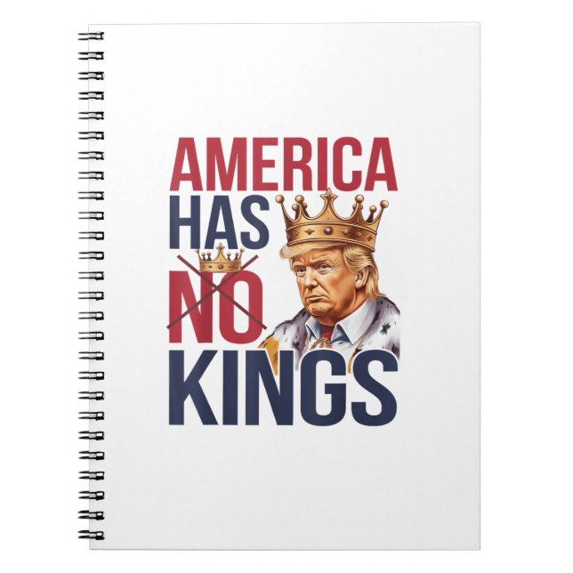 No Kings In America Funny America Has No King Poli Notebook (Front)