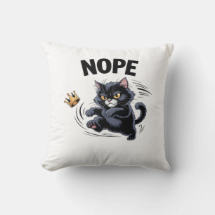 No Kings In America Funny Kicking Crown Classic Vi Throw Pillow