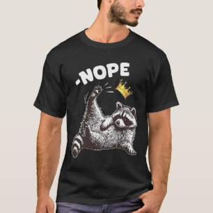 No Kings In America Funny Raccoon Funny Political T-Shirt