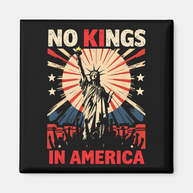 No Kings In America  Magnet (Front)