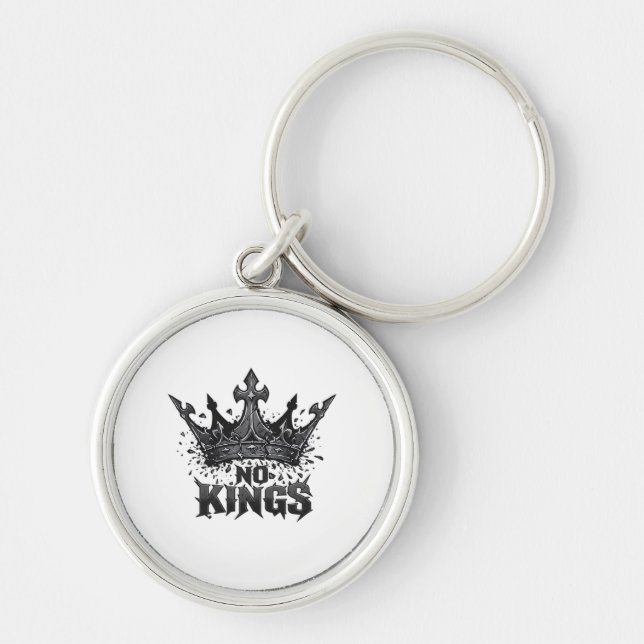 No Kings In America Minimal Clean Keychain (Front)