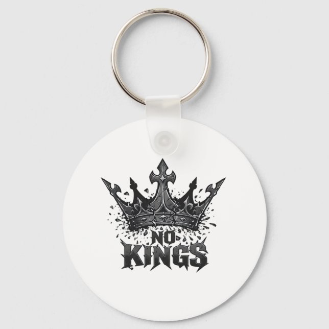 No Kings In America Minimal Clean Keychain (Front)
