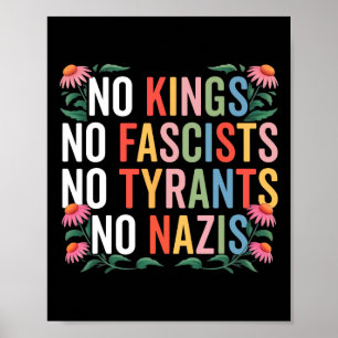 No Kings In America No Fascists Resist Trump 4th J Poster
