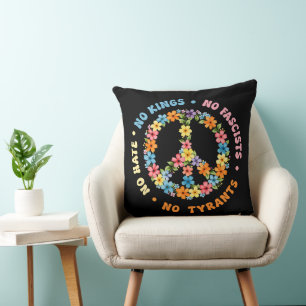 No Kings In America No Fascists Throw Pillow