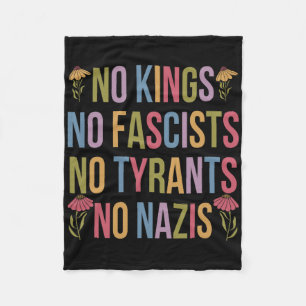 No Kings In America No Fascists We The People Poli Fleece Blanket